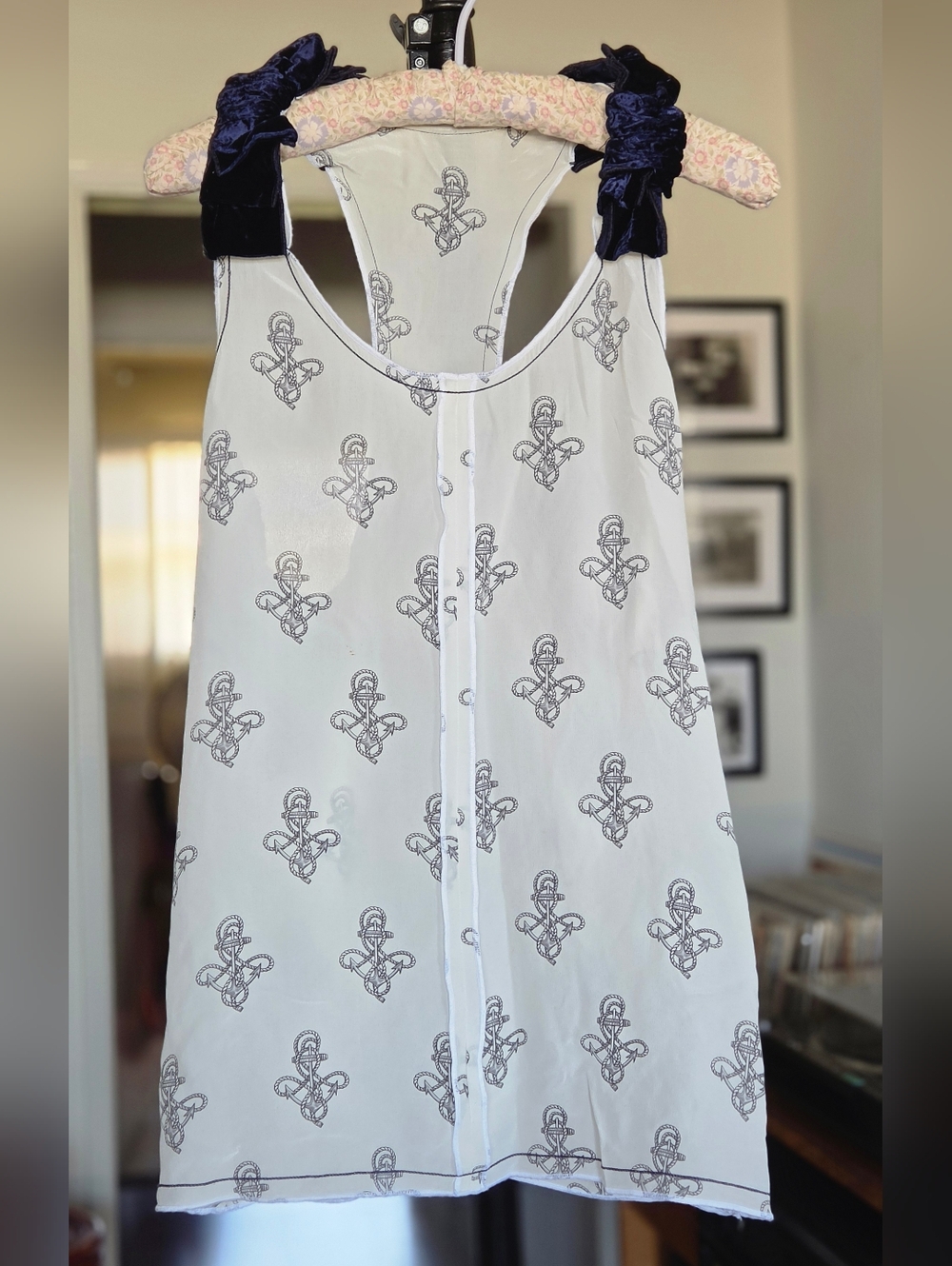 Dolce & Gabbana Nautical-Print Silk Racerback Tank - Picture 12 of 12